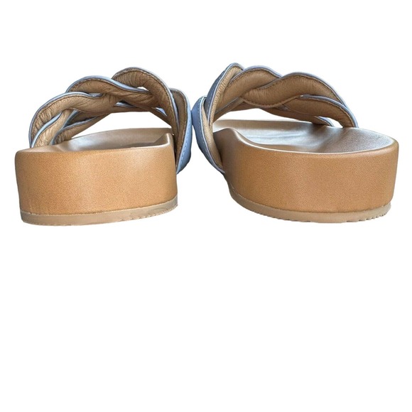 NWOB Madewell The Walker Slide-on Leather Sandal Serene Blue Size 7.5 ND961 - Picture 7 of 10